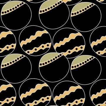 Seamless pattern with geometric aboriginal ornament. Ethnic tribal rounded color Stock Illustration