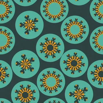 Seamless pattern with geometric aboriginal ornament. Ethnic tribal rounded color Illustrazione stock