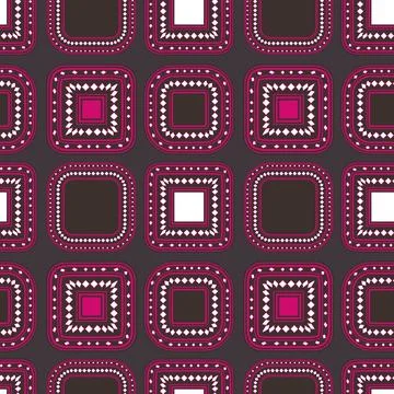 Seamless pattern with geometric aboriginal ornament. Ethnic tribal rounded color Stock Illustration