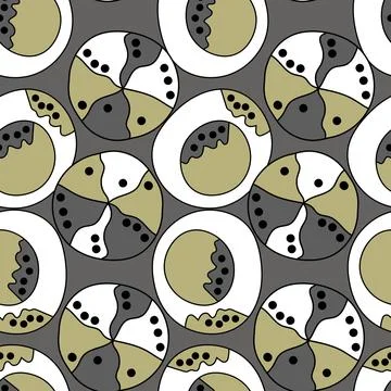 Seamless pattern with geometric aboriginal ornament. Ethnic tribal rounded color Illustrazione stock