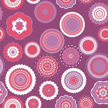 Seamless pattern with geometric aboriginal ornament. Ethnic tribal rounded color Illustrazione stock