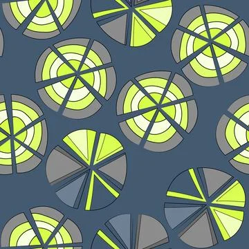 Seamless pattern with geometric aboriginal ornament. Ethnic tribal rounded color Stock Illustration