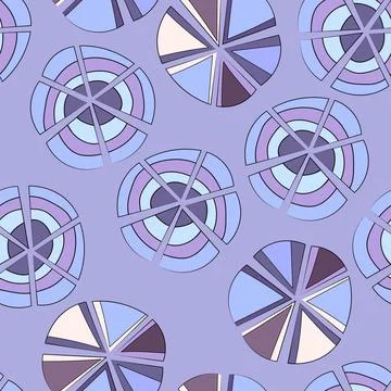 Seamless pattern with geometric aboriginal ornament. Ethnic tribal rounded color Stock Illustration