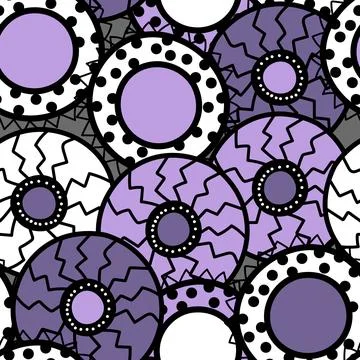 Seamless pattern with geometric aboriginal ornament. Ethnic tribal rounded color Stock Illustration