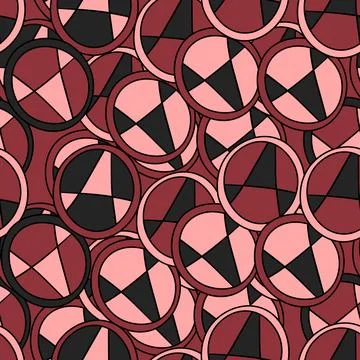 Seamless pattern with geometric aboriginal ornament. Ethnic tribal rounded color Stock Illustration