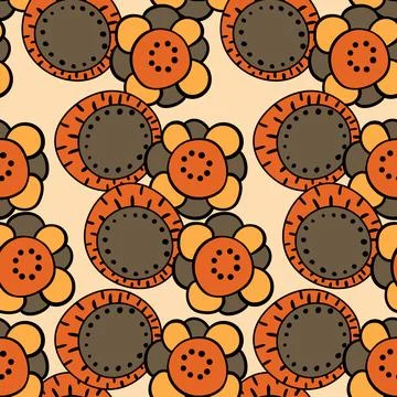 Seamless pattern with geometric aboriginal ornament. Ethnic tribal rounded color Stock Illustration