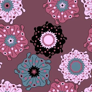 Seamless pattern with geometric aboriginal ornament. Ethnic tribal rounded color Illustrazione stock