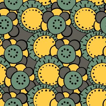 Seamless pattern with geometric aboriginal ornament. Ethnic tribal rounded color Stock Illustration