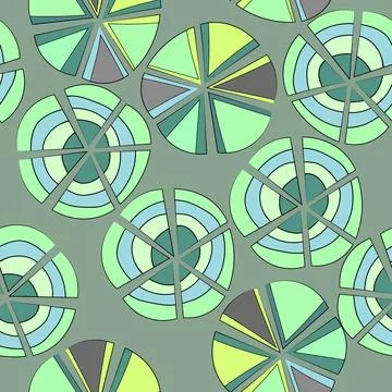 Seamless pattern with geometric aboriginal ornament. Ethnic tribal rounded color Stock Illustration