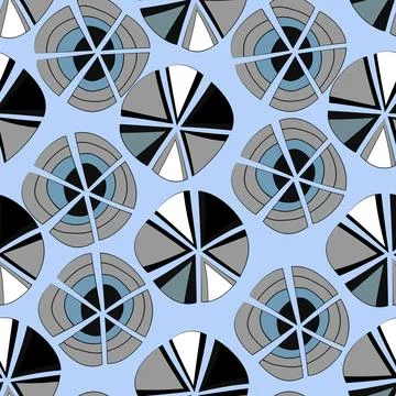 Seamless pattern with geometric aboriginal ornament. Ethnic tribal rounded color Illustrazione stock