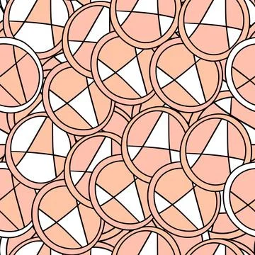 Seamless pattern with geometric aboriginal ornament. Ethnic tribal rounded color Illustrazione stock