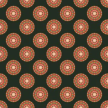 Seamless pattern with geometric aboriginal ornament. Illustrazione stock
