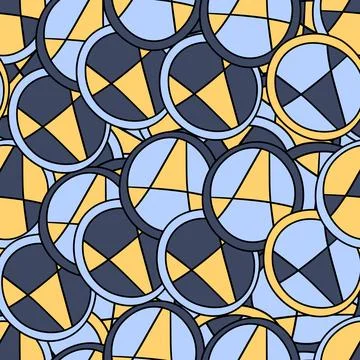 Seamless pattern with geometric aboriginal ornament. Ethnic tribal rounded color Stock Illustration