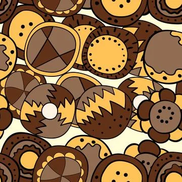 Seamless pattern with geometric aboriginal ornament. Ethnic tribal rounded color Illustrazione stock