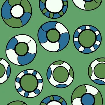 Seamless pattern with geometric aboriginal ornament. Ethnic tribal rounded color Stock Illustration
