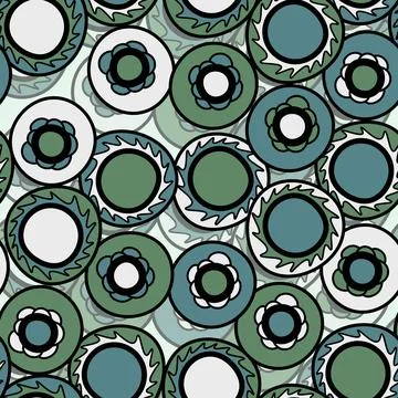 Seamless pattern with geometric aboriginal ornament. Ethnic tribal rounded color Stock Illustration