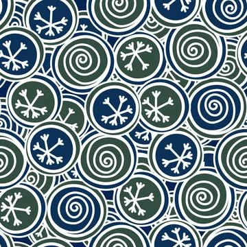 Seamless pattern with geometric aboriginal ornament. Ethnic tribal rounded color Stock Illustration
