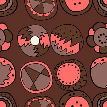 Seamless pattern with geometric aboriginal ornament. Ethnic tribal rounded color Stock Illustration