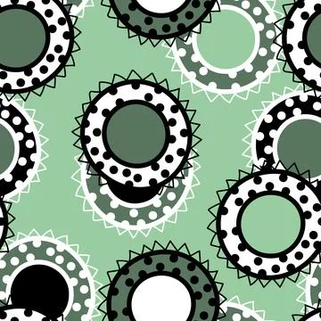 Seamless pattern with geometric aboriginal ornament. Ethnic tribal rounded color Illustrazione stock