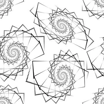 Seamless pattern of geometric abstract rectangular shape from lines and dots Stock Illustration