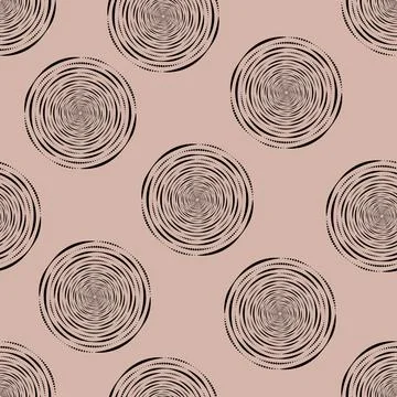 Seamless pattern of geometric abstract round shape Stock Illustration