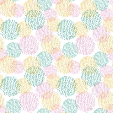 Seamless pattern, geometric abstraction. Vector. Circles of stripes and dotted 库存插图