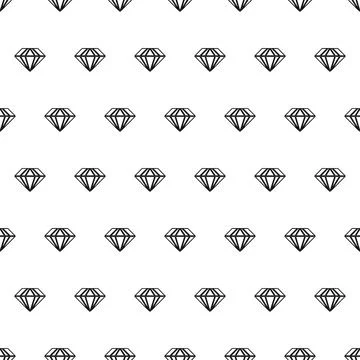 Seamless pattern of geometric black lined diamonds Illustrazione stock
