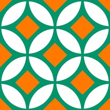 Seamless pattern geometric circles and rhombuses 스톡 일러스트