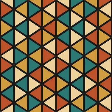 Seamless pattern with geometric designs Stock Illustration