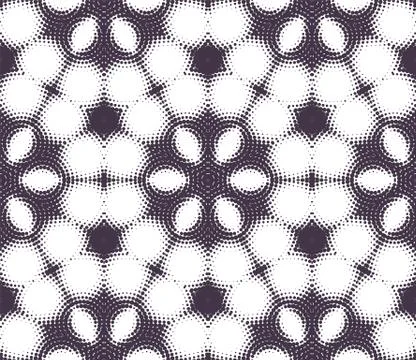 Seamless pattern with geometric dotted tiles and arabic pattern grid for abst Stock Illustration