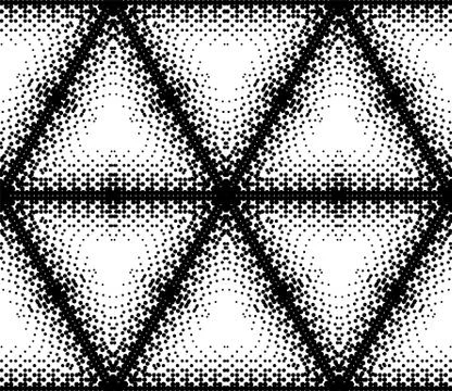 Seamless pattern with geometric dotted tiles and arabic pattern grid for abst Stock Illustration