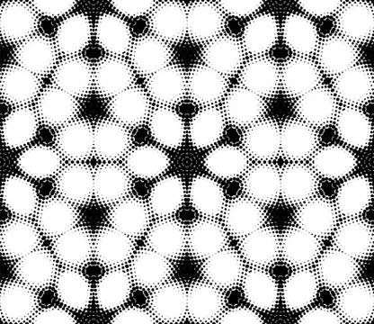 Seamless pattern with geometric dotted tiles and arabic pattern grid for abst Stock Illustration