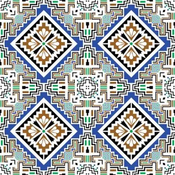 Seamless pattern with geometric elements Stock Illustration