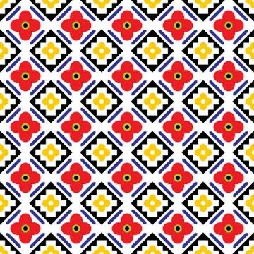 Seamless pattern with geometric elements Stock Illustration