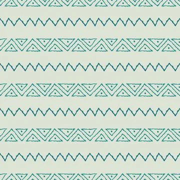 Seamless pattern with geometric elements in tribal style. Prehistoric drawing イラスト素材