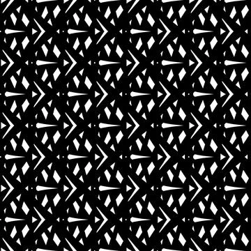 Seamless Pattern - Geometric Figures (Black, White) Stock Illustration