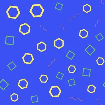 Seamless pattern with geometric figures Stock Illustration