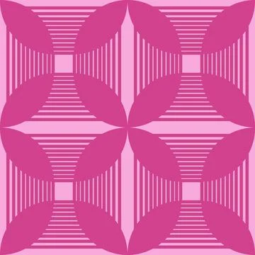 Seamless pattern with geometric figures. Vector illustration. Pink and whit.. 스톡 일러스트