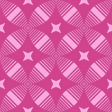 Seamless pattern with geometric figures. Vector illustration. Pink and whit.. Stock-Illustration