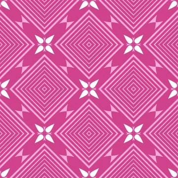 Seamless pattern with geometric figures. Vector illustration. Pink and whit.. 스톡 일러스트