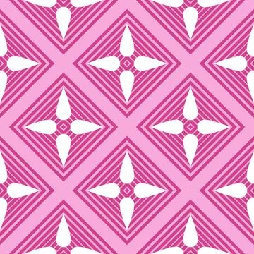 Seamless pattern with geometric figures. Vector illustration. Pink and whit.. イラスト素材