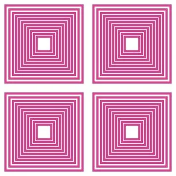 Seamless pattern with geometric figures. Vector illustration. Pink and whit.. Stock Illustration