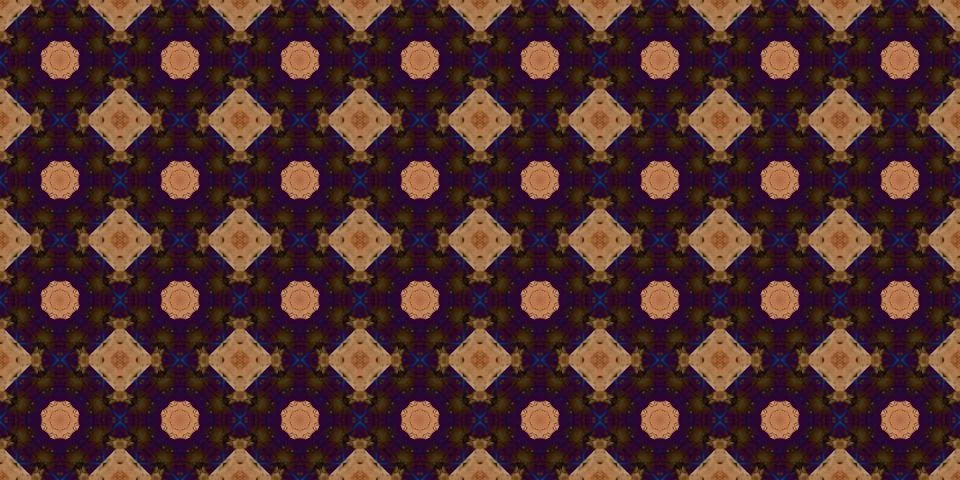 Seamless pattern of geometric flowers. Space texture. Illustrazione stock