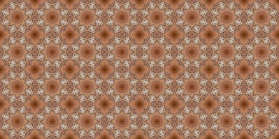 Seamless pattern of geometric flowers. Space texture. Illustrazione stock