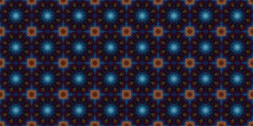 Seamless pattern of geometric flowers. Space texture. Stock Illustration