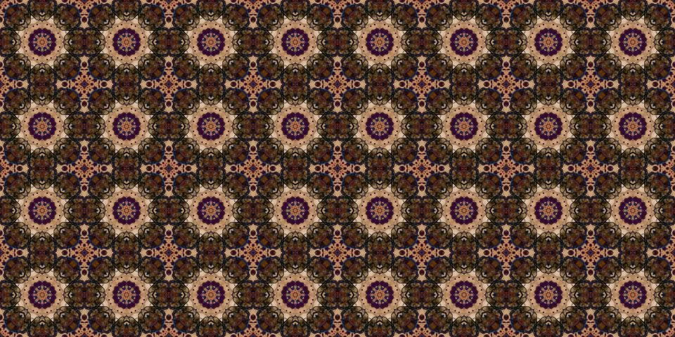 Seamless pattern of geometric flowers. Space texture. Illustrazione stock