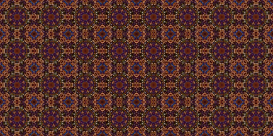 Seamless pattern of geometric flowers. Space texture. Illustrazione stock