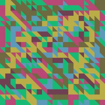 Seamless pattern geometric objectsn direct colors 스톡 일러스트