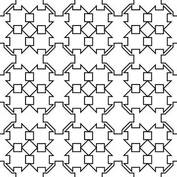Seamless pattern with geometric ornament Stock Illustration