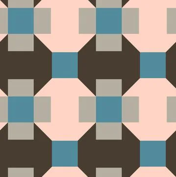 Seamless Pattern Geometric Ornament Polygons Squares Stock Illustration